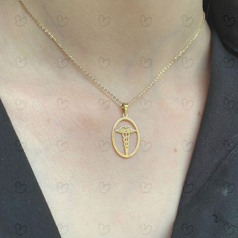 Pingente Medicina Vazado Ouro 18k