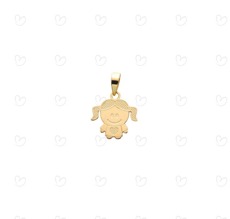 Pingente Menina Ouro 18k