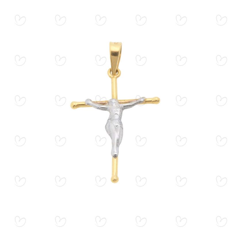 Pingente Crucifixo 17mm x 25mm Ouro 18k