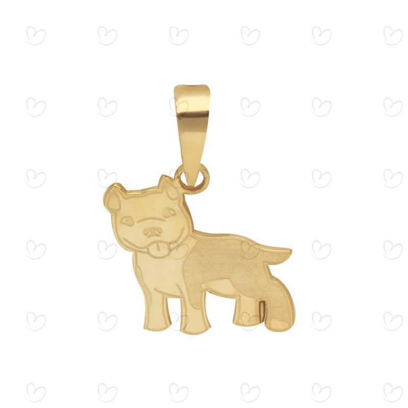 Pingente Pet Pitbull Ouro 18k