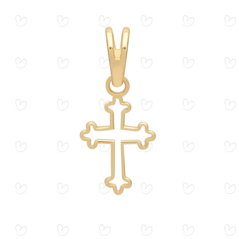 Pingente Cruz Vazada Pequena Ouro 18k