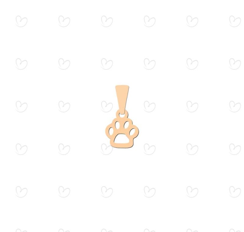 Pingente Patinha Vazada Pequeno Ouro 18k