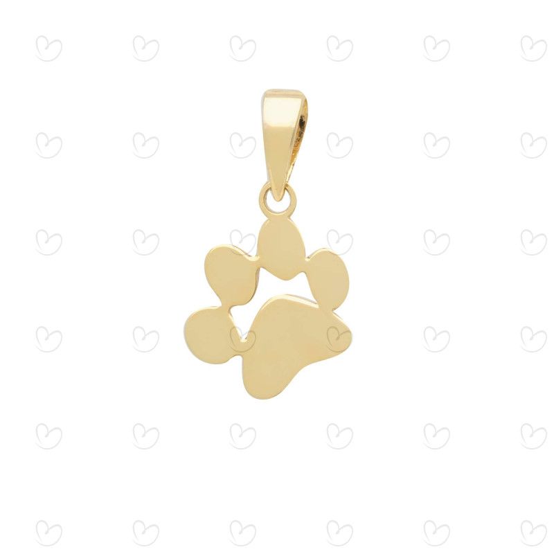 Pingente Pet Patinha Lisa Ouro 18k
