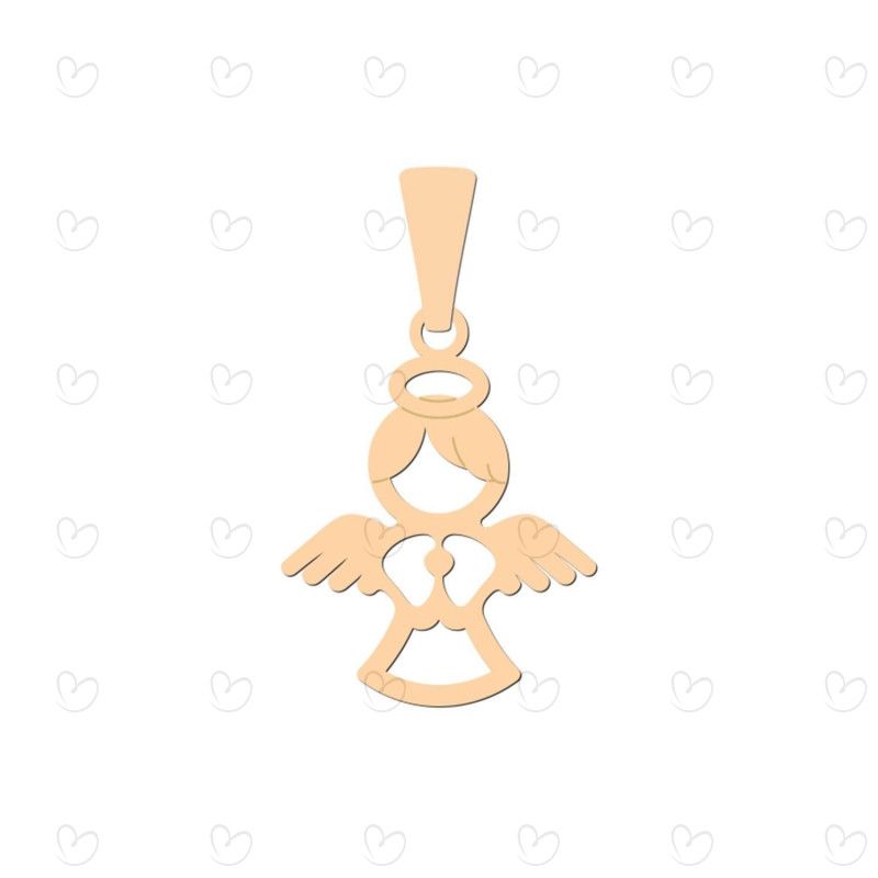 Pingente Anjo da Guarda Médio Ouro 18k
