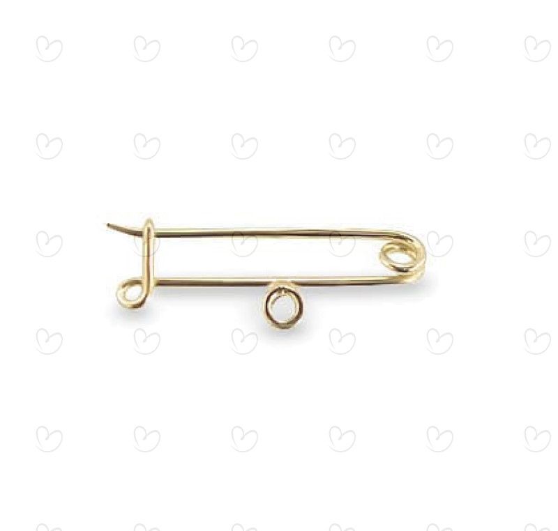 Pingente Alfinete 19mm x 4mm Ouro 18k