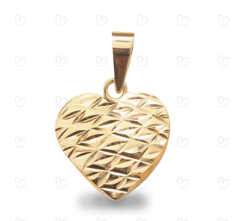Pingente Coração Diamantado Ouro 18k