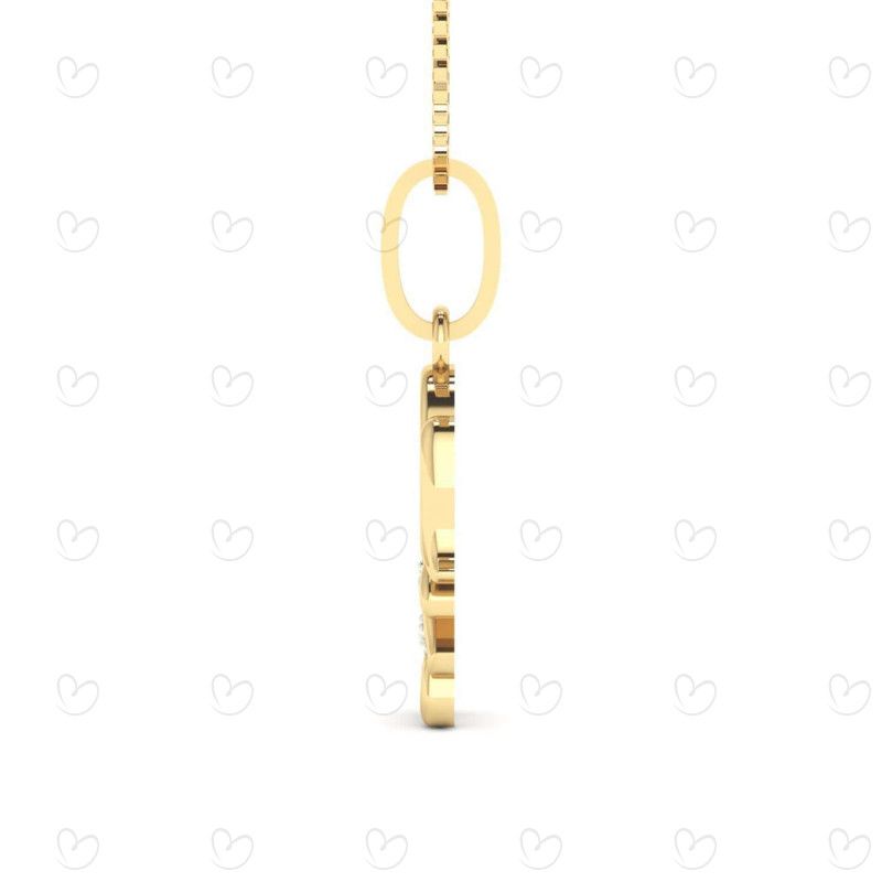 Pingente Menina com Pedra de Zircônia Ouro 18k
