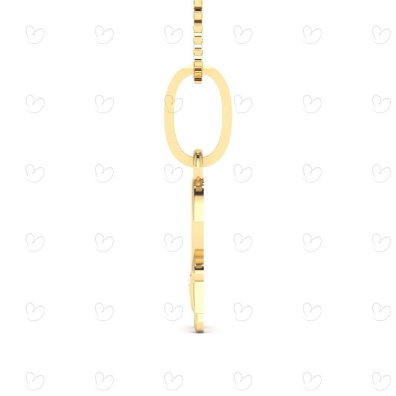 Pingente Menino de Boné e Roupa Branca Ouro 18k