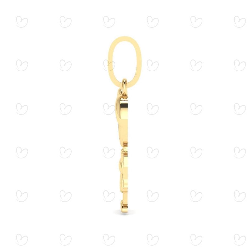 Pingente Liso Menina Ouro 18k