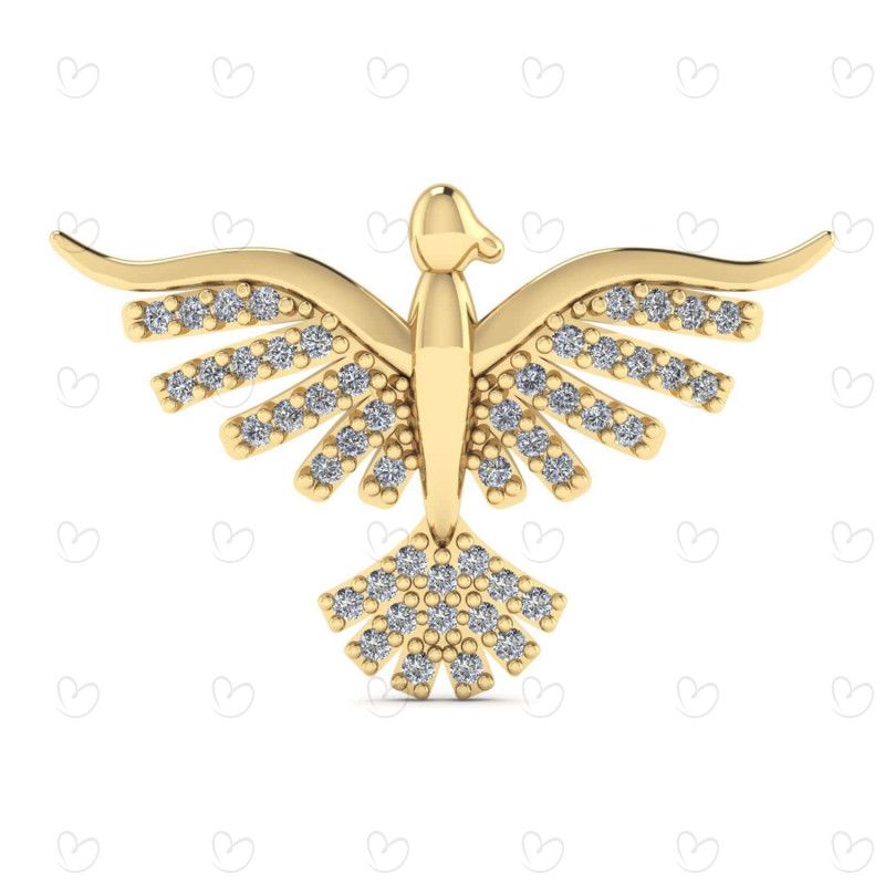 Pingente Espírito Santo Cravejado Ouro 18k