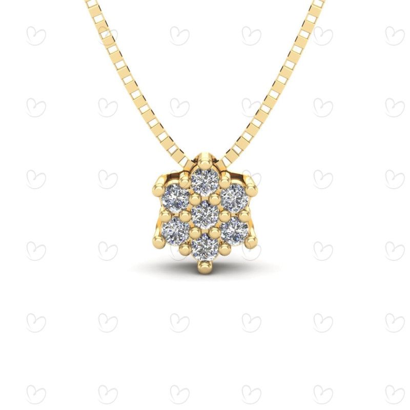 Pingente Chuveiro Sextavado com Veneziana 45cm Ouro 18k