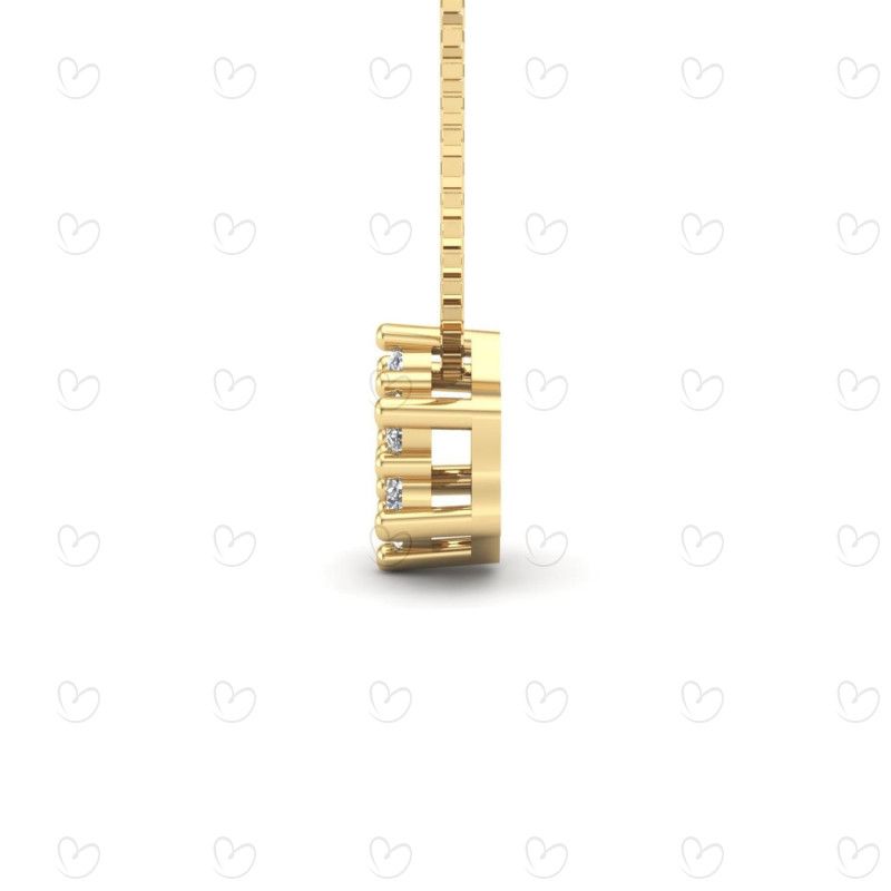 Pingente Chuveiro Sextavado com Veneziana 45cm Ouro 18k