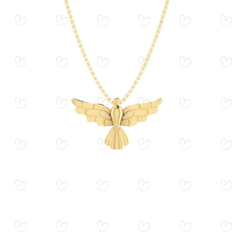 Pingente Espírito Santo Pequeno Ouro 18k