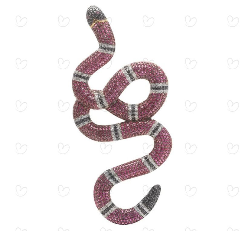 Pingente Cobra Coral Grande Ouro 18k