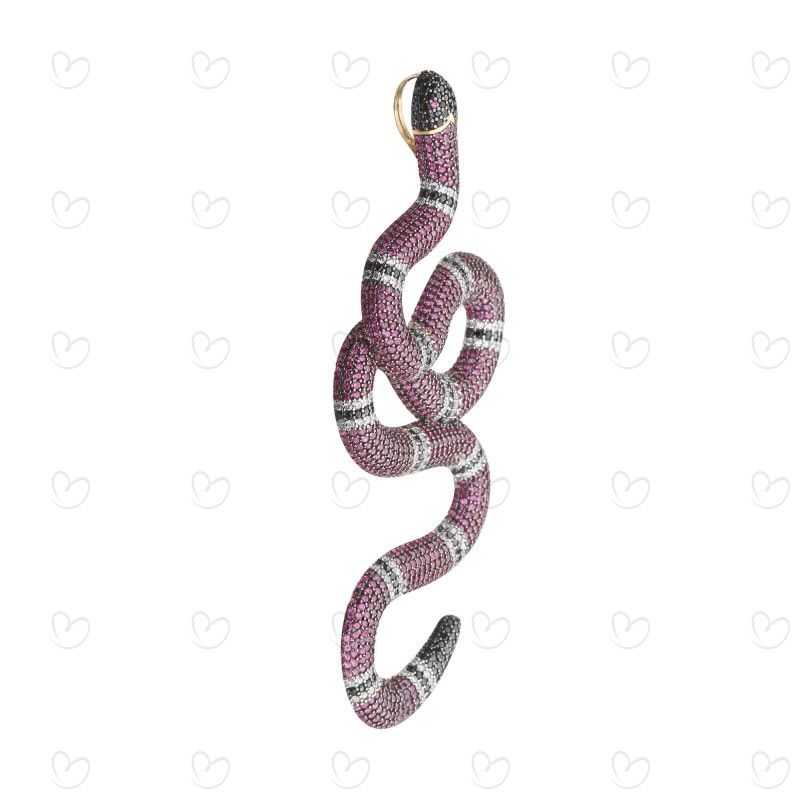 Pingente Cobra Coral Grande Ouro 18k