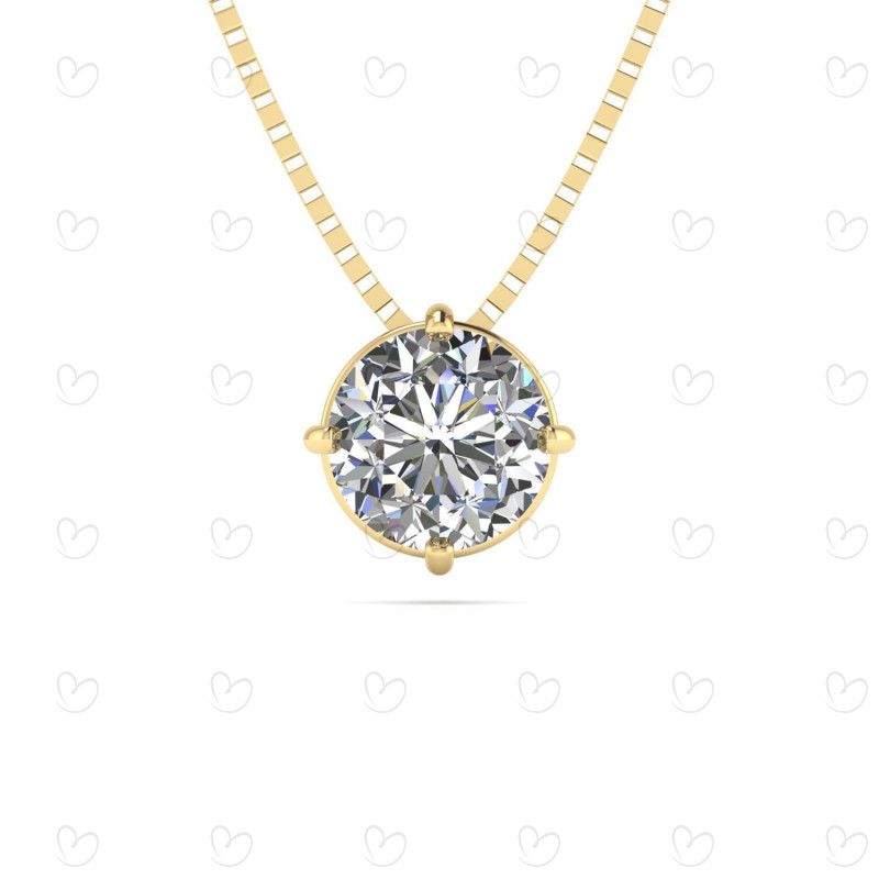Pingente Ponto de Luz 5.5mm Zircônia Ouro 18k