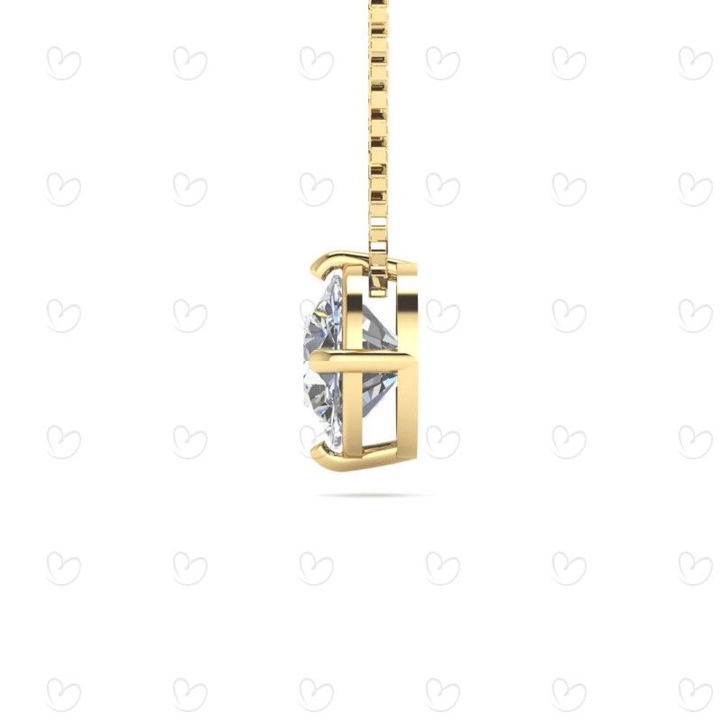 Pingente Ponto de Luz 5.5mm Zircônia Ouro 18k