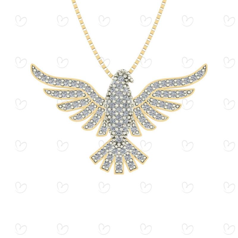Pingente Espirito Santo Médio Ouro 18k