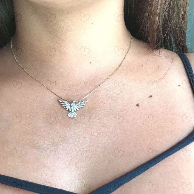 Pingente Espirito Santo Médio Ouro 18k