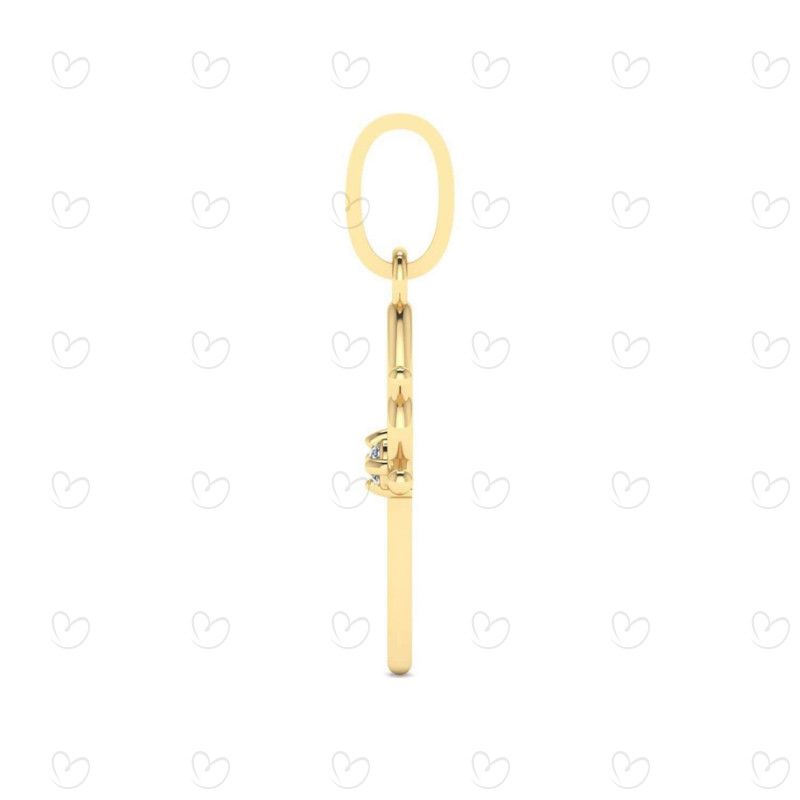 Pingente Fé com Zircônia Ouro 18k