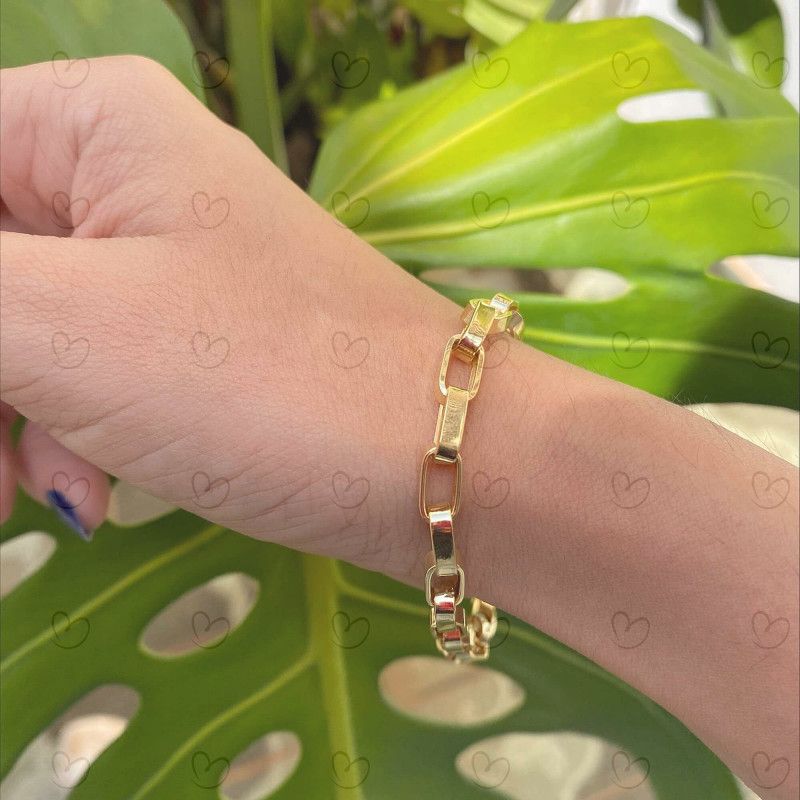 Pulseira Malha Cartier de 21cm Grossa Ouro 18k