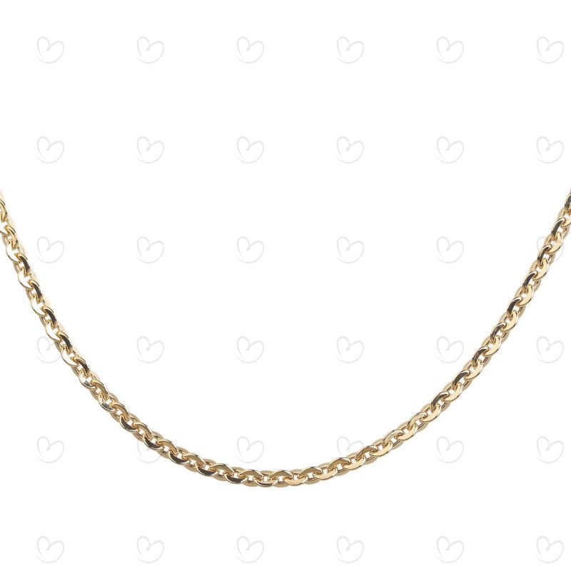 Corrente Malha Bailarina Grossa 45cm Ouro 18k