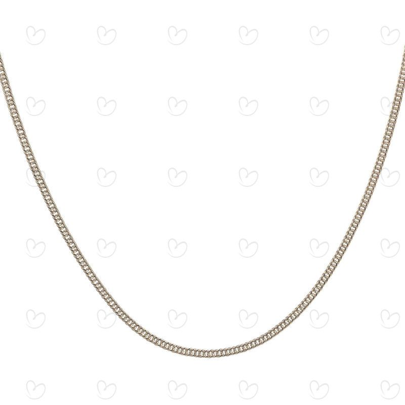 Corrente Groumet Fina Masculina Ouro 18k
