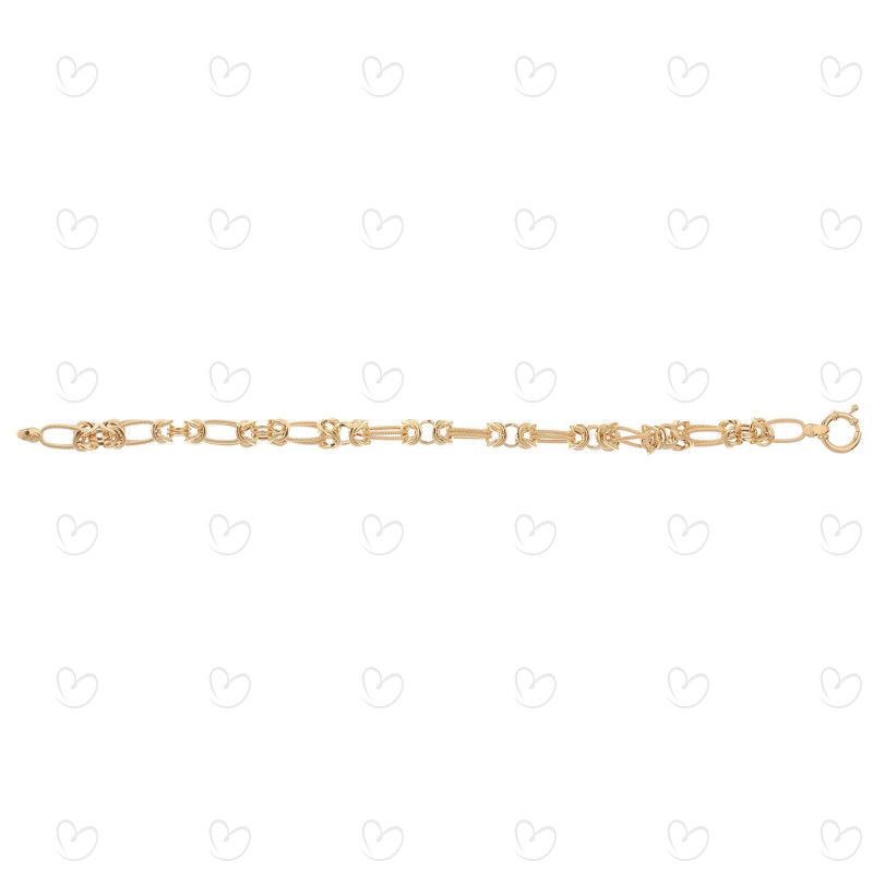 Pulseira Estilizada com Mix Elos Ouro 18k