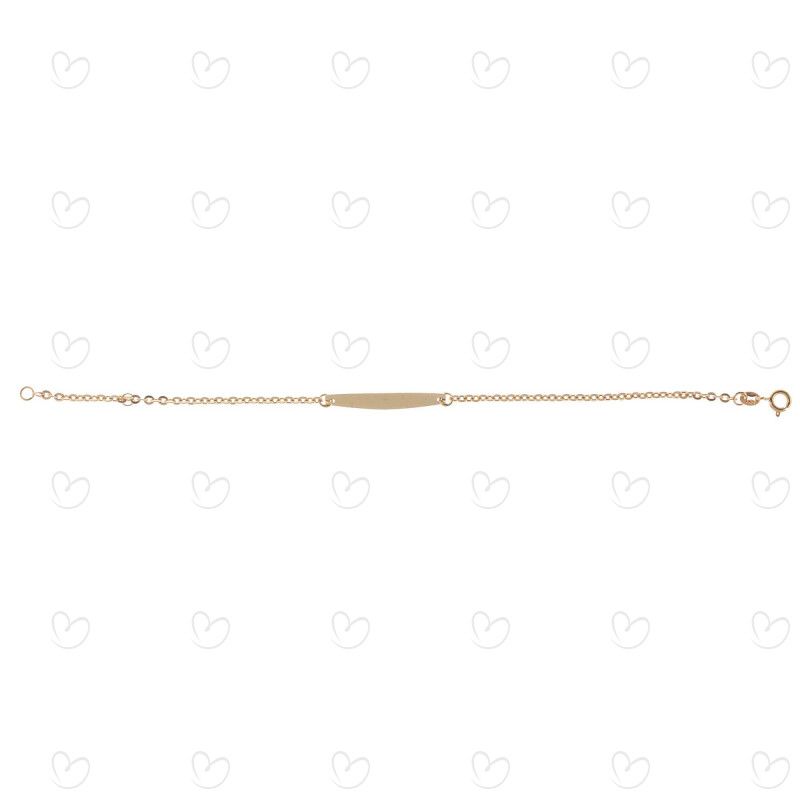 Pulseira Plaquinha Infantil Bailarina Ouro 18k