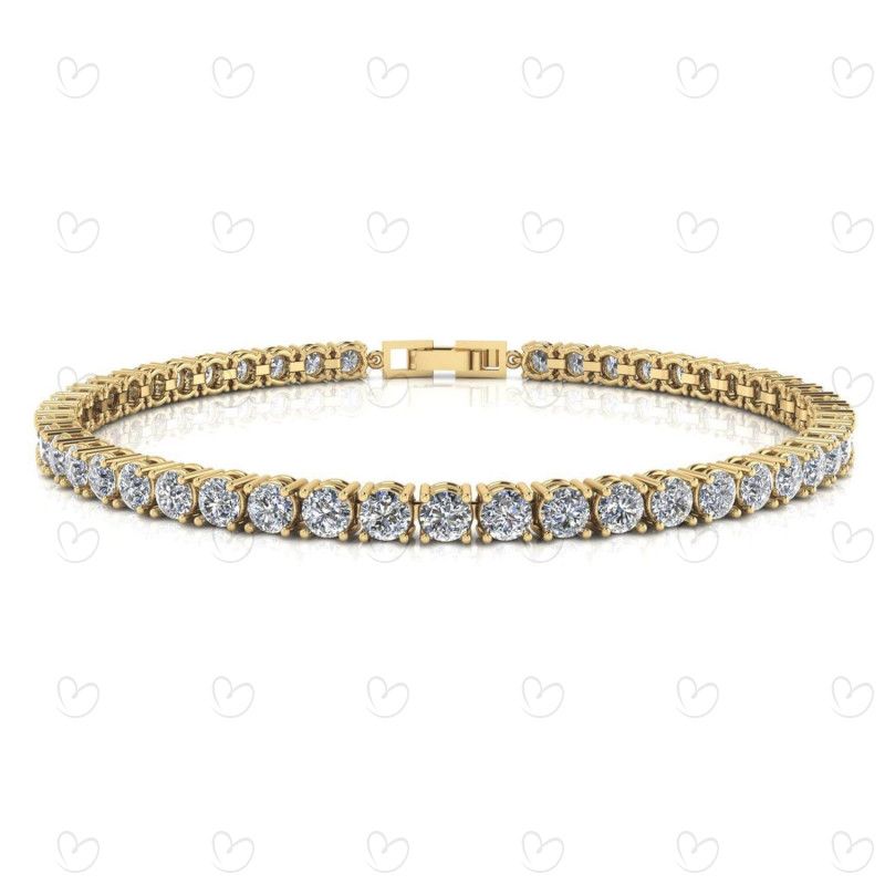 Pulseira Riviera Amarela 3,5mm 20cm Ouro 18k