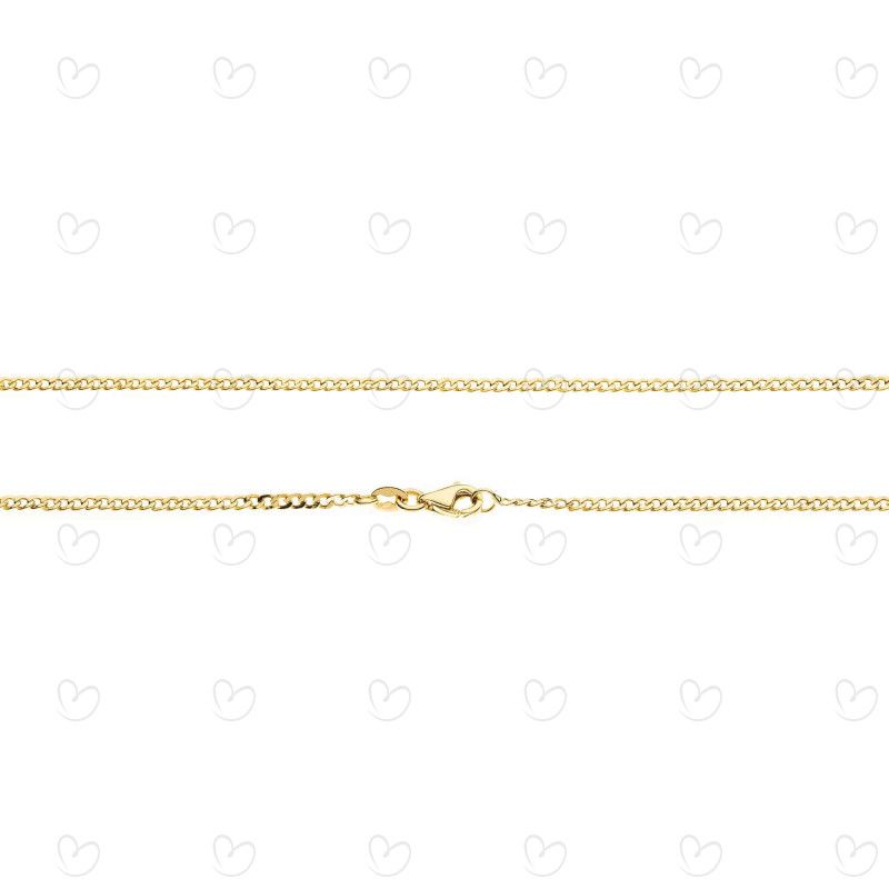 Corrente Groumet Fininha Masculina Ouro 18k
