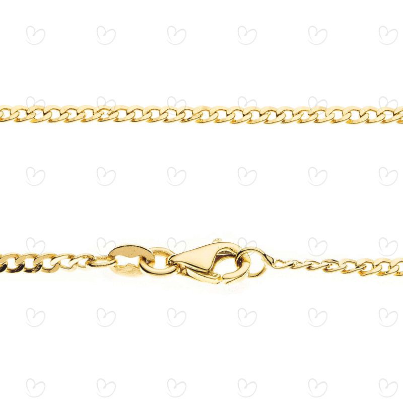 Corrente Groumet Fininha Masculina Ouro 18k