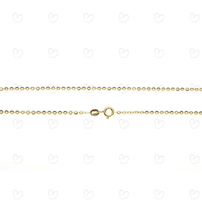 Corrente Malha Bailarina Fininha PP 45cm Ouro 18k