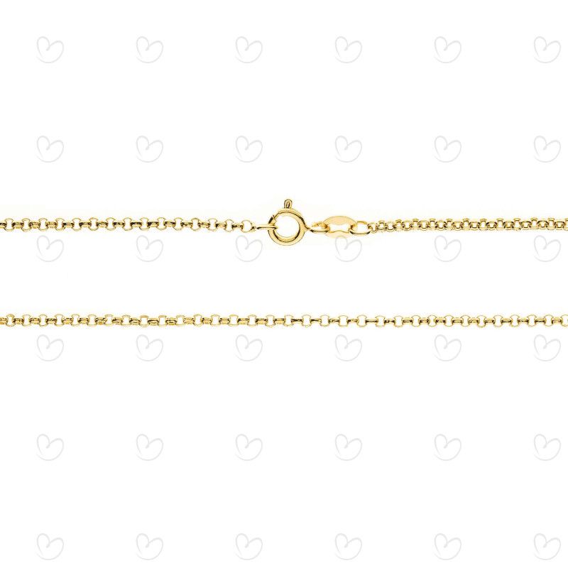 Corrente Malha Portuguesa Fininha P 45cm Ouro 18k
