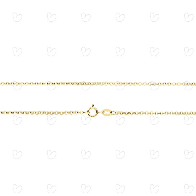 Corrente Malha Portuguesa Fininha P 45cm Ouro 18k