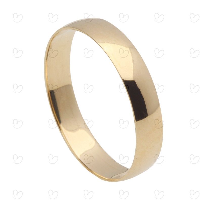 Aliança Abaulada Lisa 3.75mm Ouro 18k