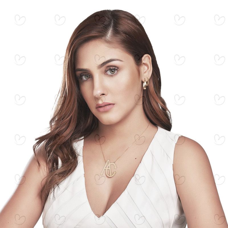 Gargantilha Monograma Personalizado com Duas Letras Ouro 18k