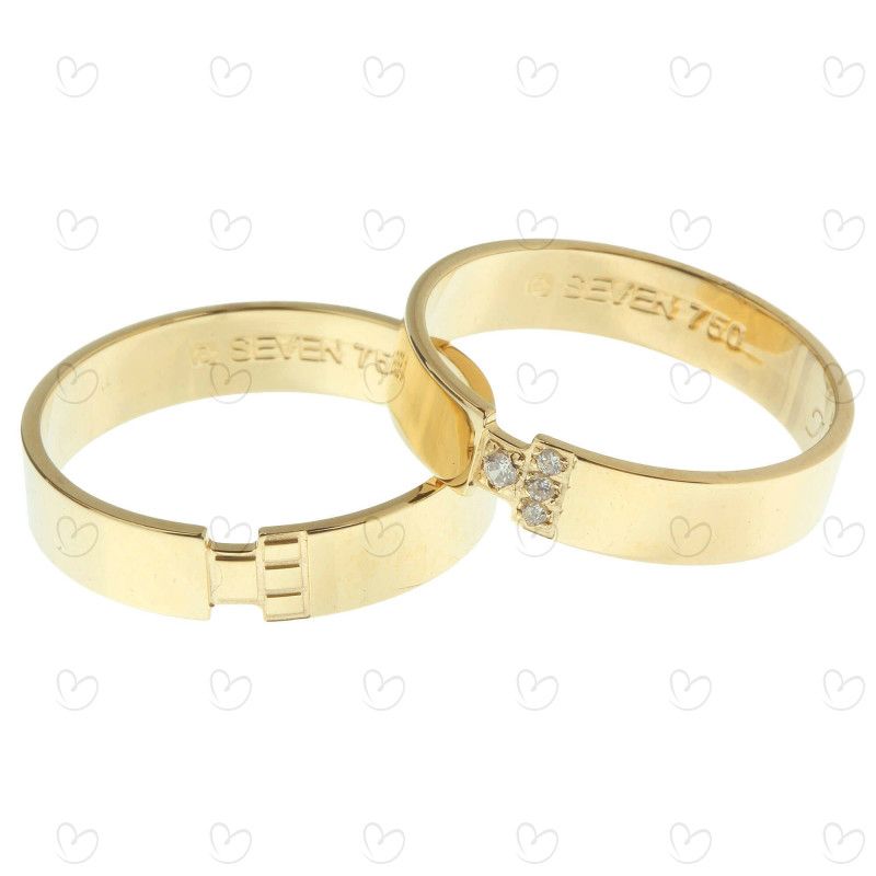 Aliança Reta Grossa Masculina Ouro 18k