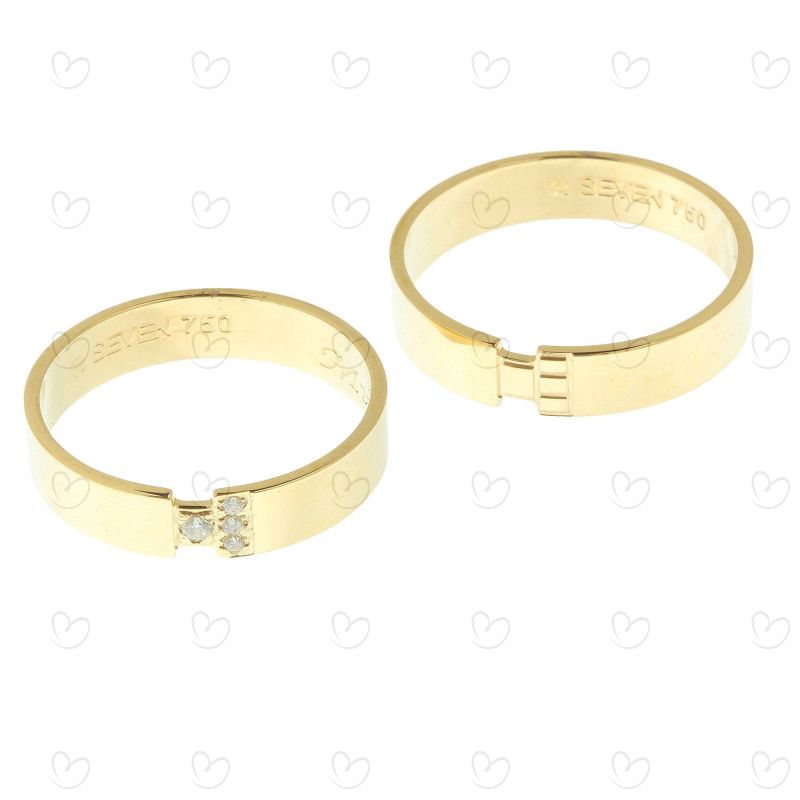 Aliança Reta Grossa Masculina Ouro 18k