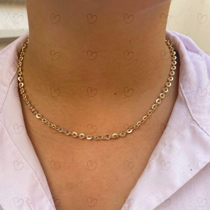 Choker Bailarina 35cm Ouro 18k