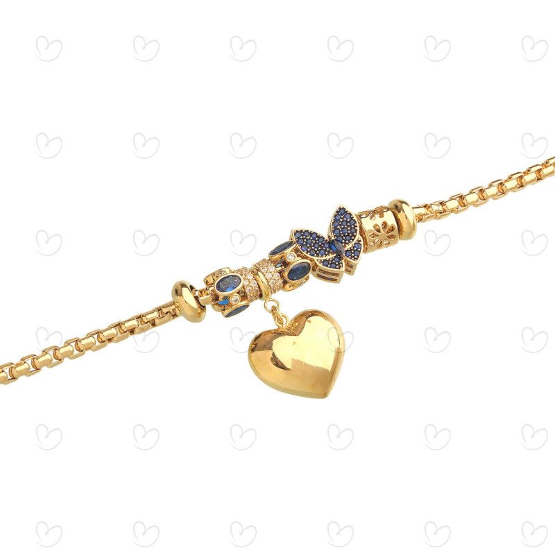 Pulseira Milano Moment Borboleta Ouro 18k
