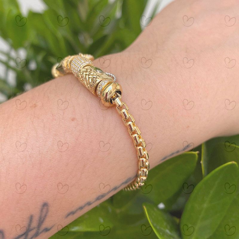 Pulseira Milano Moment Jesus Ouro 18k