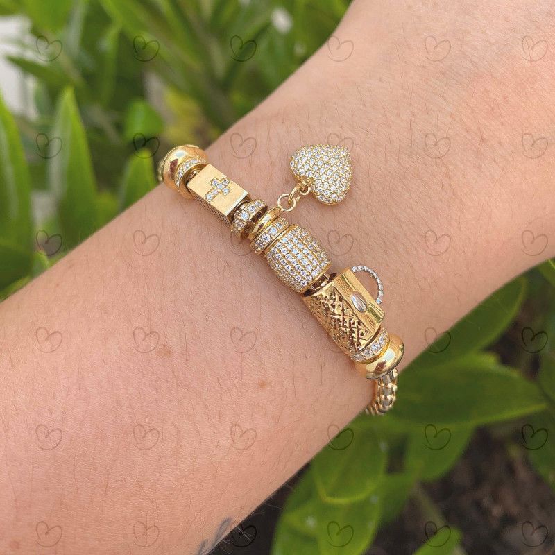 Pulseira Milano Moment Jesus Ouro 18k