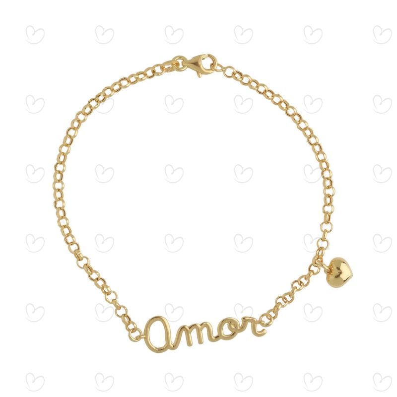 Pulseira Portuguesa Amor Ouro 18k