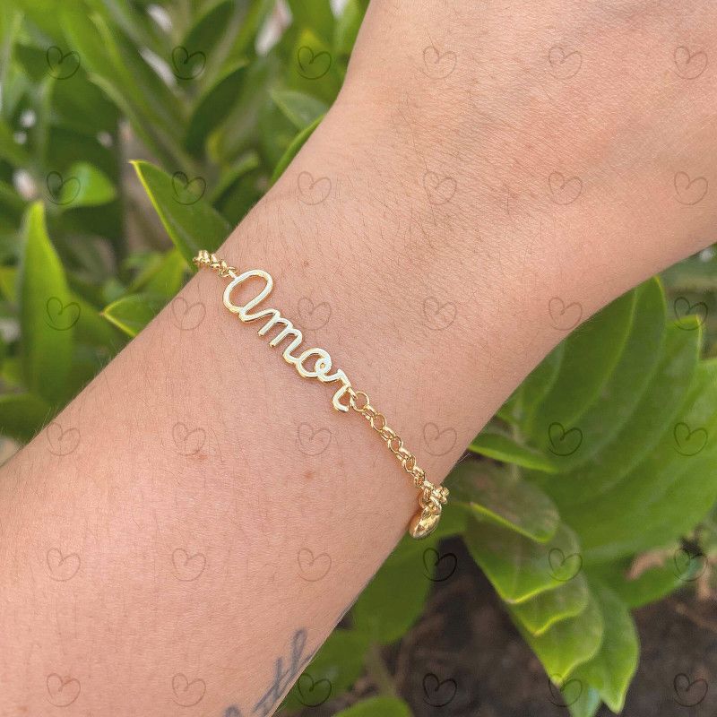 Pulseira Portuguesa Amor Ouro 18k