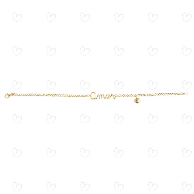 Pulseira Portuguesa Amor Ouro 18k