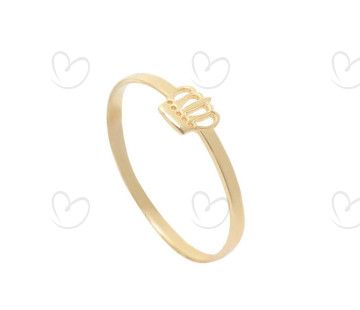 Anel Falange Coroa Ouro 18k