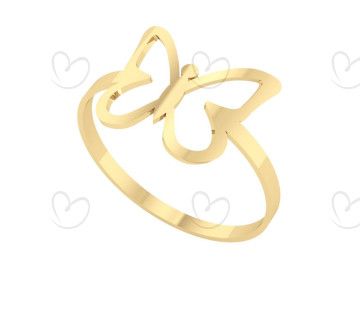 Anel Borboleta Delicada G Ouro 18k
