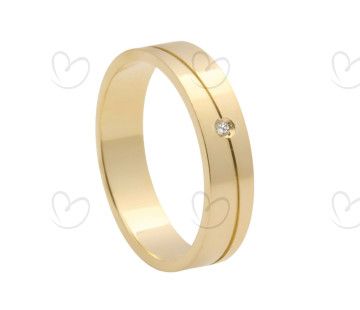 Aliança Reta 4.5mm Ouro 18k