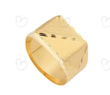 Anel Masculino Diamantado Ouro 18k